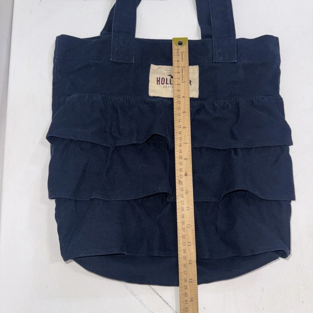 Vintage Y2K Hollister California Navy Blue Skirt Book Canvas Seagull Tote Bag - Picture 6 of 15